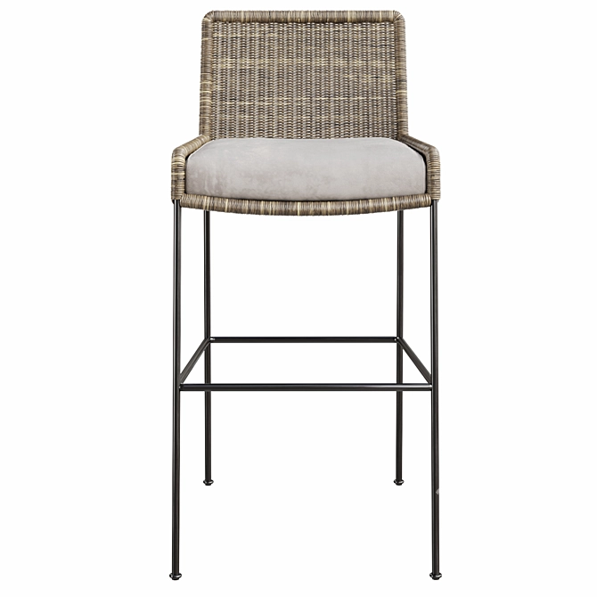 Elegant and Stylish Nora Barstool 3D model image 4