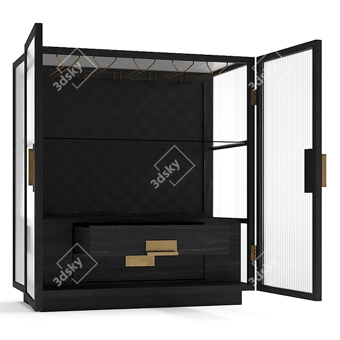 Elegant Amsterdam Bar Cabinet 3D model image 5