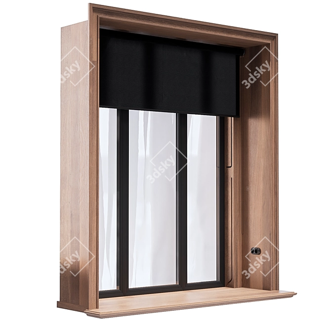 Modern PVC Windows Kit 3D model image 4