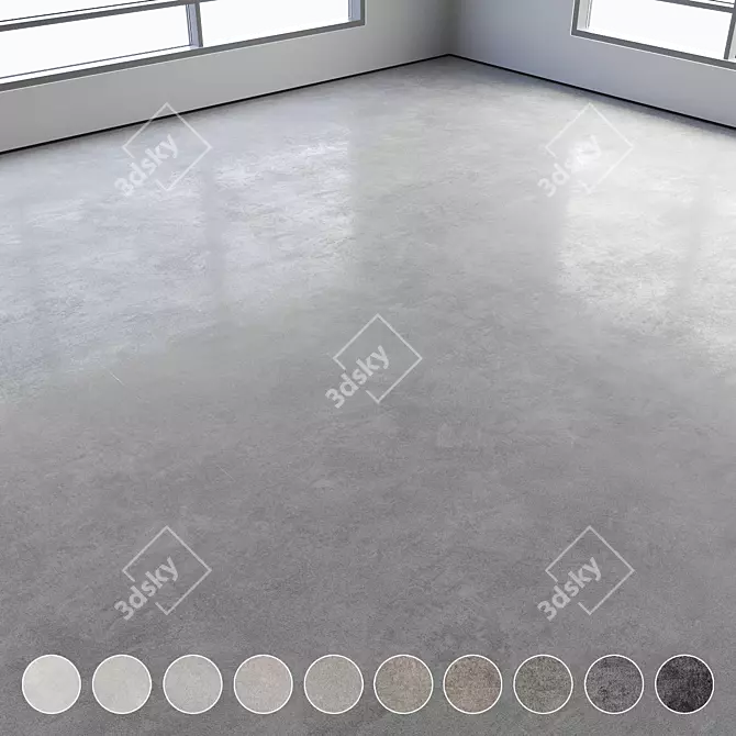 Polished Concrete Floor Kit 3D model image 1