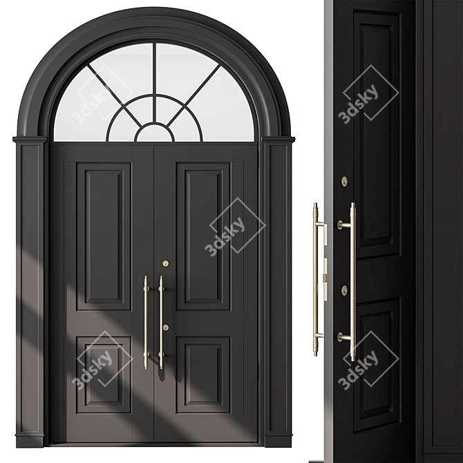  Curved Entry Door - Model 75 3D model image 1