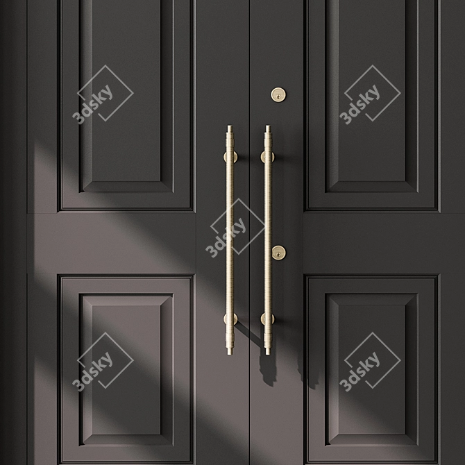  Curved Entry Door - Model 75 3D model image 3