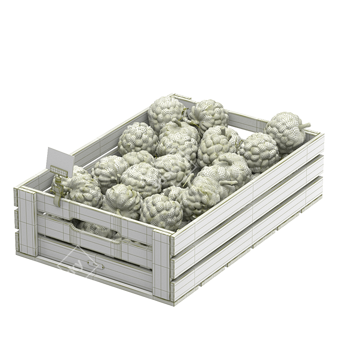 Vietnamese Custard Apple 3D Model 3D model image 2