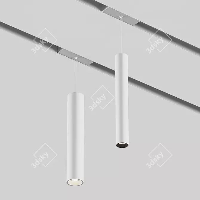 Sleek OneLine Tube Lighting 3D model image 3