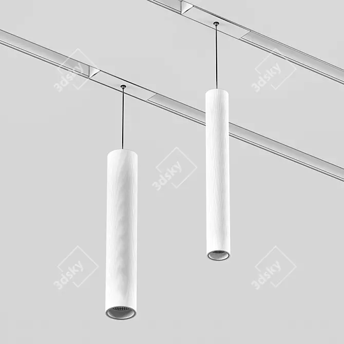 Sleek OneLine Tube Lighting 3D model image 4