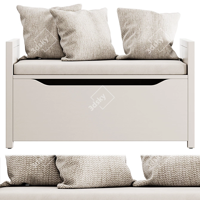 Giantex Shoe Storage Bench 3D model image 3