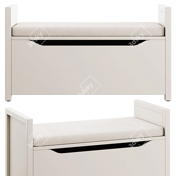 Giantex Shoe Storage Bench 3D model image 4