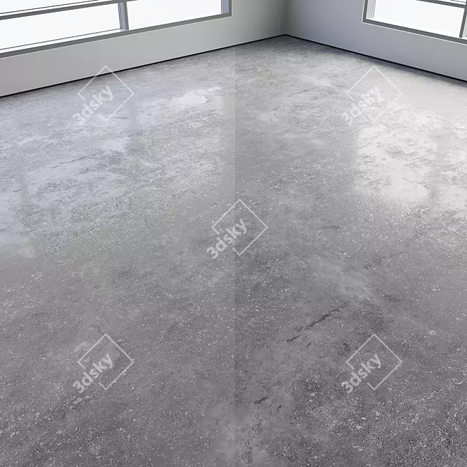 Polished Seamless Concrete Flooring 3D model image 6