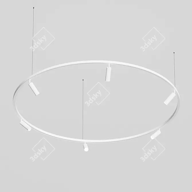 Minimalist Adjustable Pendant Lights 3D model image 2