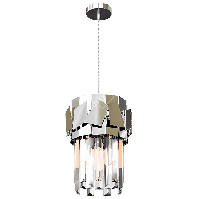 Polygonal Hanging Light Fixture 3D model image 3