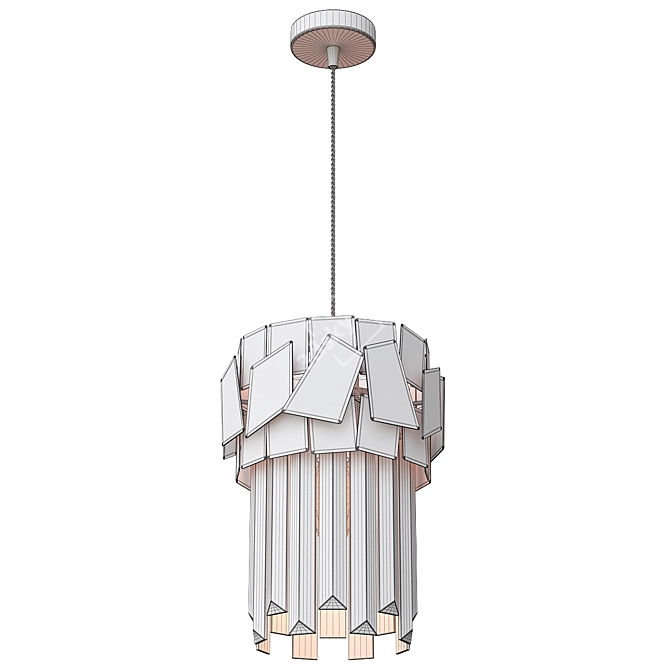 Polygonal Hanging Light Fixture 3D model image 4