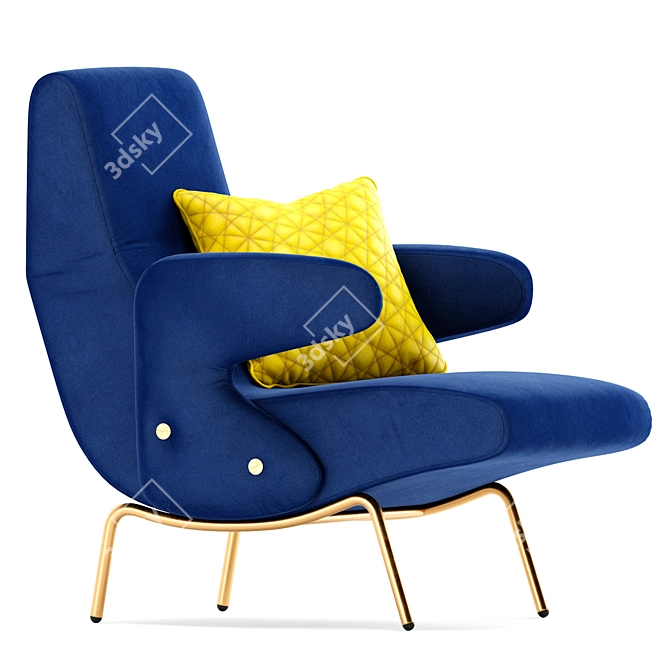 Revamped X-Form TurboSmoothing Armchair 3D model image 3