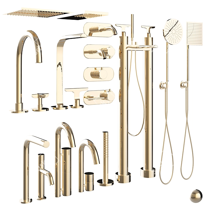 Fantini Faucet Collection: 18 Models 3D model image 5