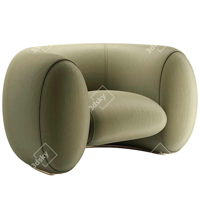 **Molteni&C Cinnamon Armchair | Elegant Design** 3D model image 1