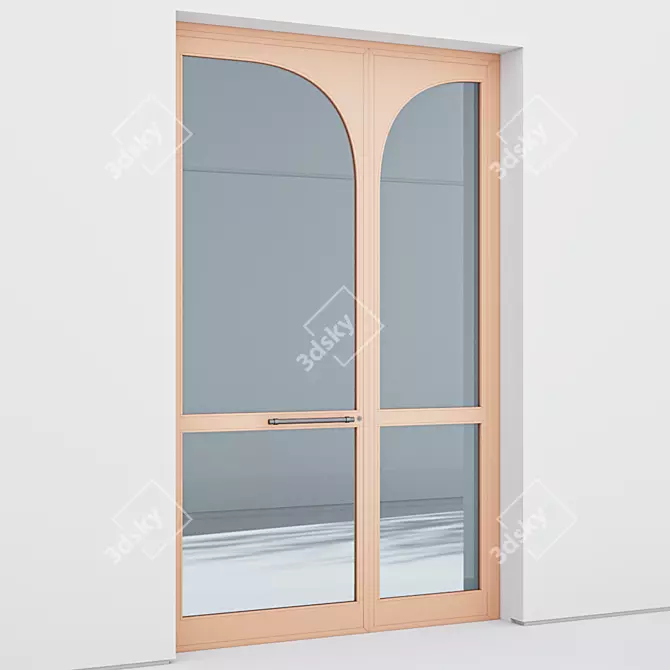 Sleek Aluminium Door Render Kit 3D model image 2