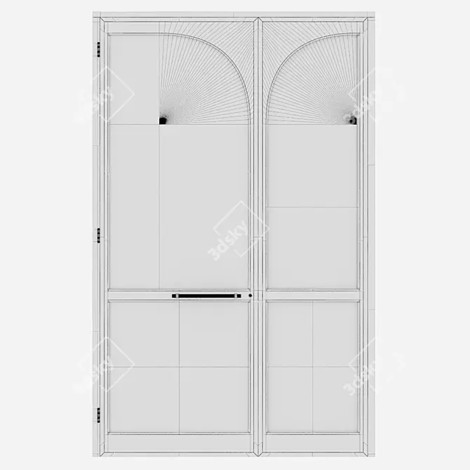 Sleek Aluminium Door Render Kit 3D model image 5