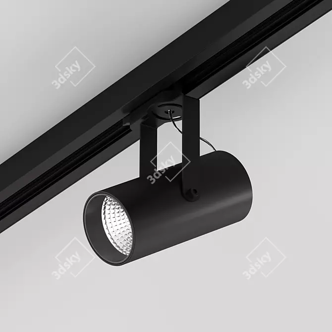 Sleek Adjustable Tube Clip Light 3D model image 1