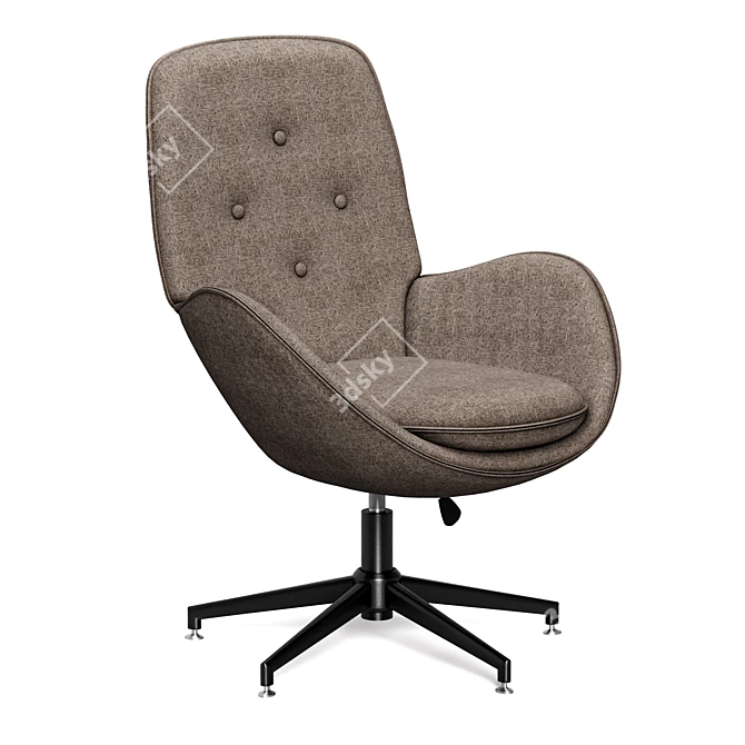 Beth Lounge Swivel Chair 3D model image 1