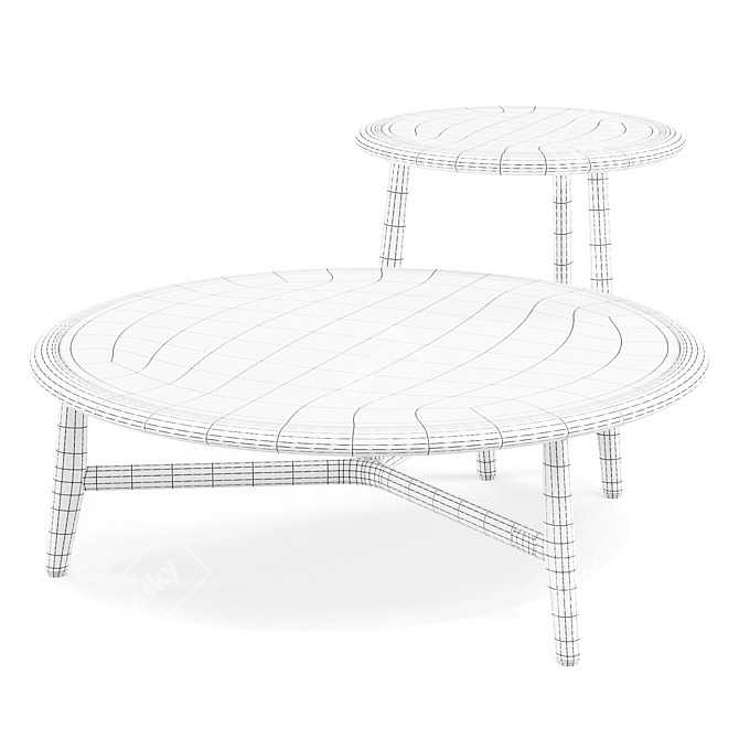 Mediterranean-Inspired Outdoor Side Table 3D model image 6