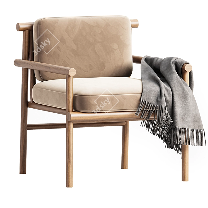 Modern Designer Ayana Chair 3D model image 2