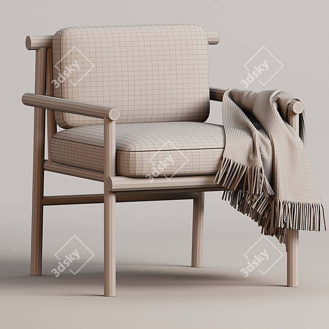 Modern Designer Ayana Chair 3D model image 4