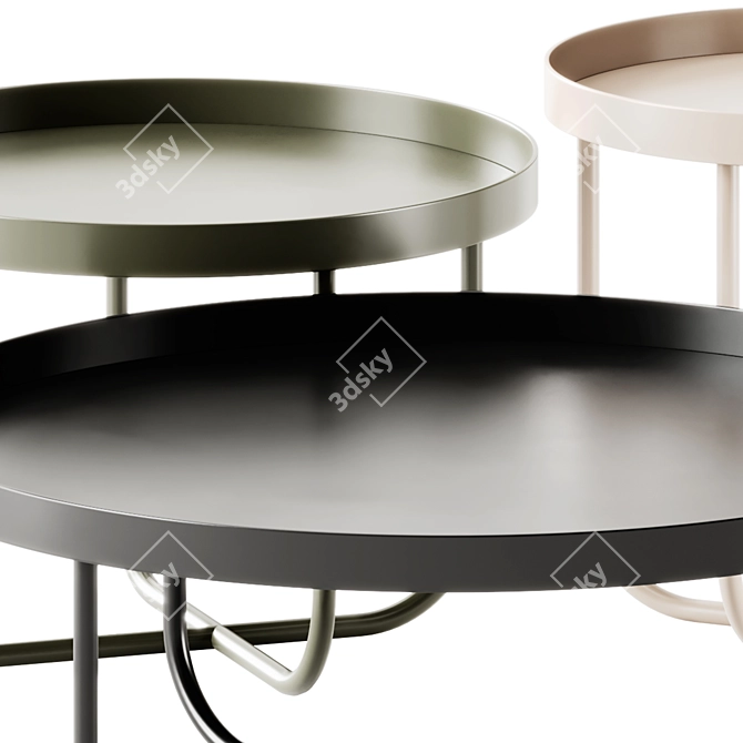 INNOVA Imbottiti Tube Coffee Tables: Modern Chic Sizes 3D model image 3