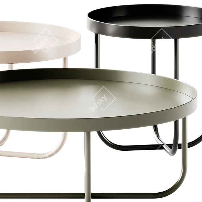 INNOVA Imbottiti Tube Coffee Tables: Modern Chic Sizes 3D model image 4