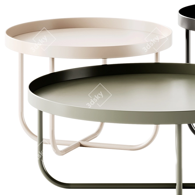 INNOVA Imbottiti Tube Coffee Tables: Modern Chic Sizes 3D model image 5