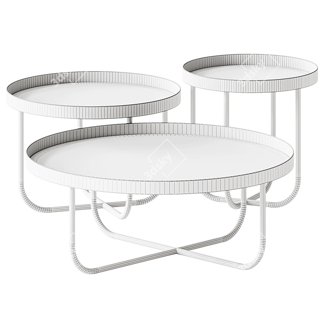 INNOVA Imbottiti Tube Coffee Tables: Modern Chic Sizes 3D model image 6