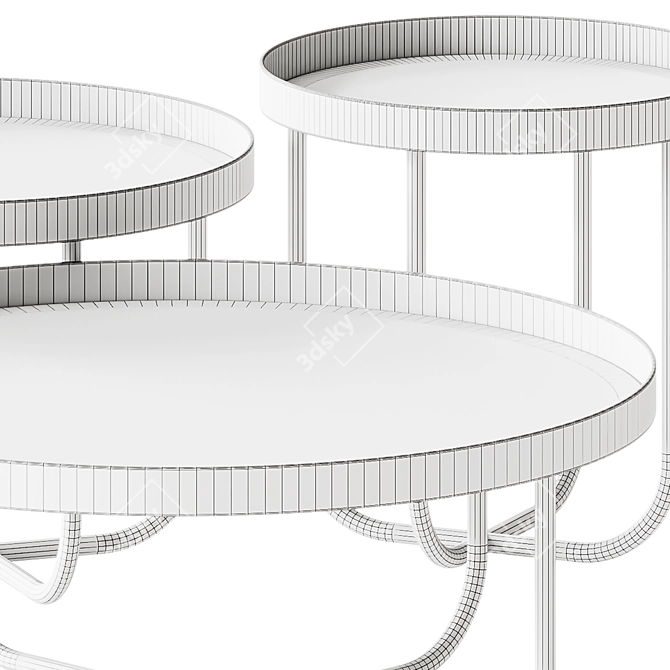 INNOVA Imbottiti Tube Coffee Tables: Modern Chic Sizes 3D model image 7