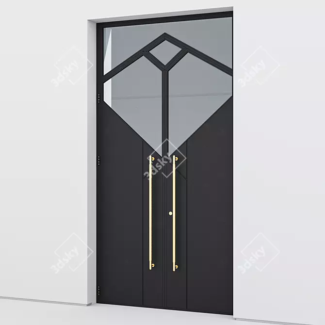 Corona Aluminum Door 345 Render 3D model image 2