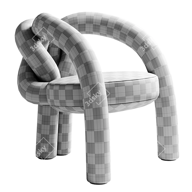 Elegant Shibari Chair by Visionnaire 3D model image 7