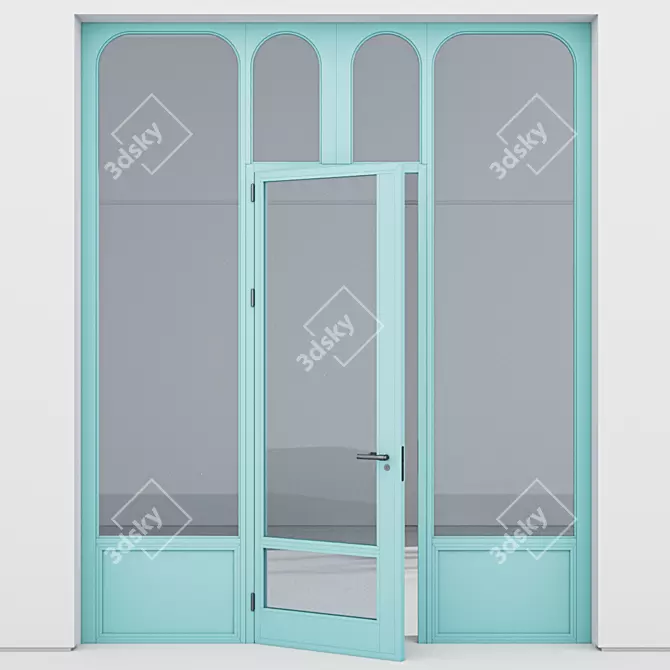 Corona Render Aluminium Door 346 3D model image 1