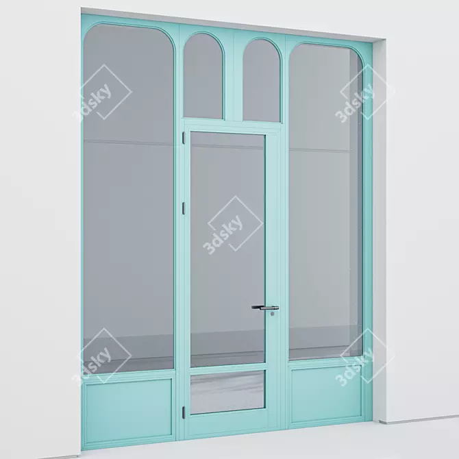 Corona Render Aluminium Door 346 3D model image 2