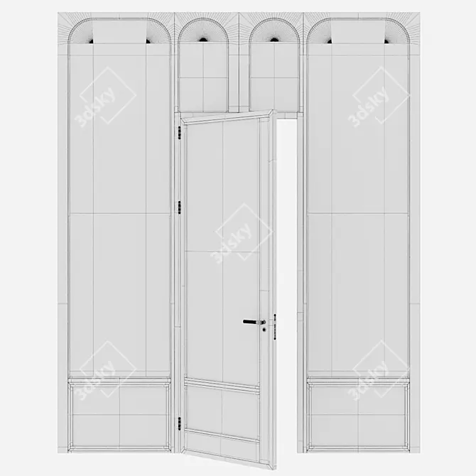 Corona Render Aluminium Door 346 3D model image 4