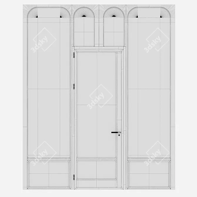 Corona Render Aluminium Door 346 3D model image 5