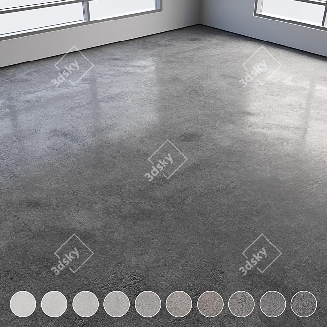 Polished Seamless Concrete Floor 3D model image 1