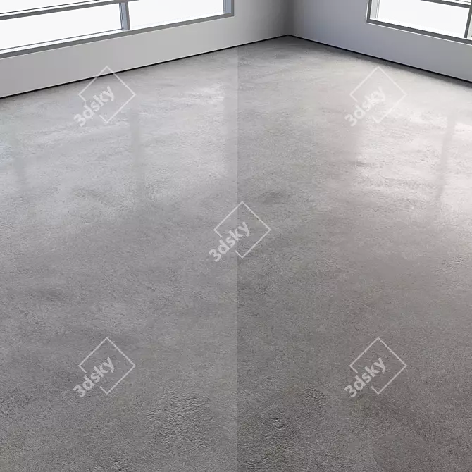 Polished Seamless Concrete Floor 3D model image 4