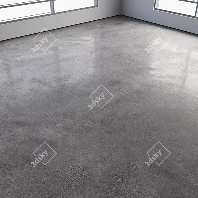 Polished Seamless Concrete Floor 3D model image 5