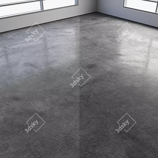 Polished Seamless Concrete Floor 3D model image 6