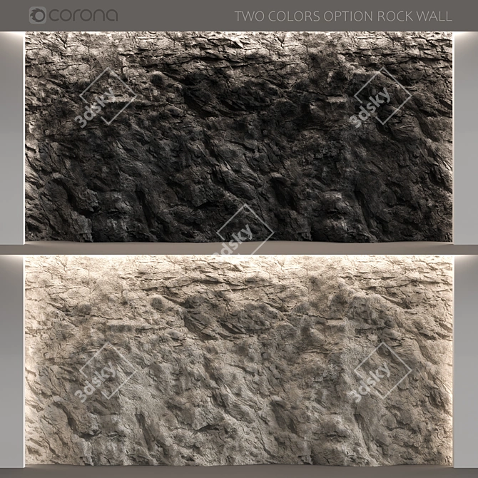 Geometric Rock Wall Decor 3D model image 1