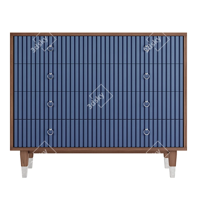  Modern Style Wood Dresser 3D model image 2