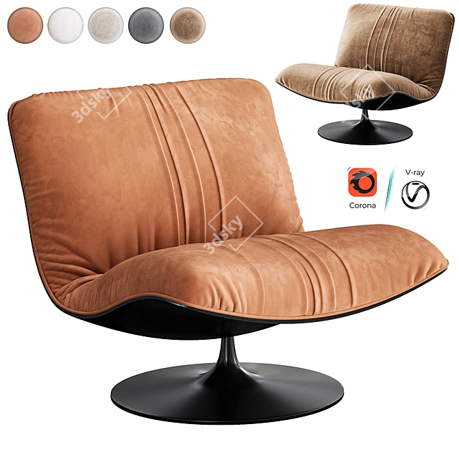 Baxter Marilyn Swivel Armchair 2015 3D model image 1