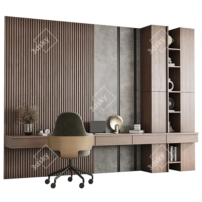 Modern Office Furniture Set in 3D Max 3D model image 2