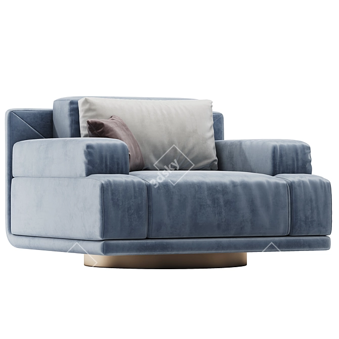 Luxury Fendi Casa Armchair 3D 3D model image 2