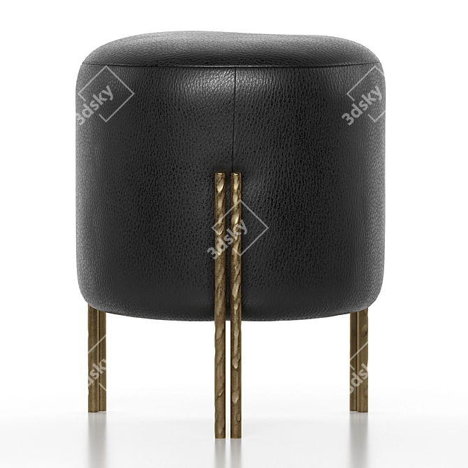 Modern Melange Foot Stool Home 3D model image 1