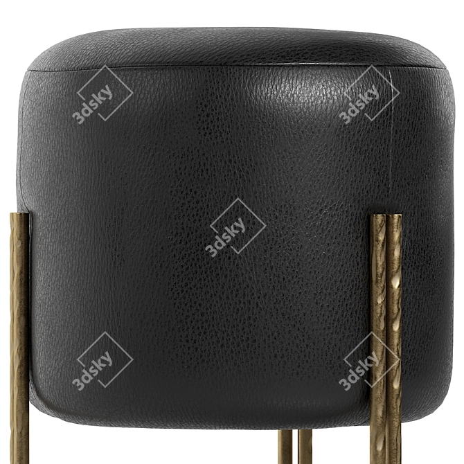 Modern Melange Foot Stool Home 3D model image 2