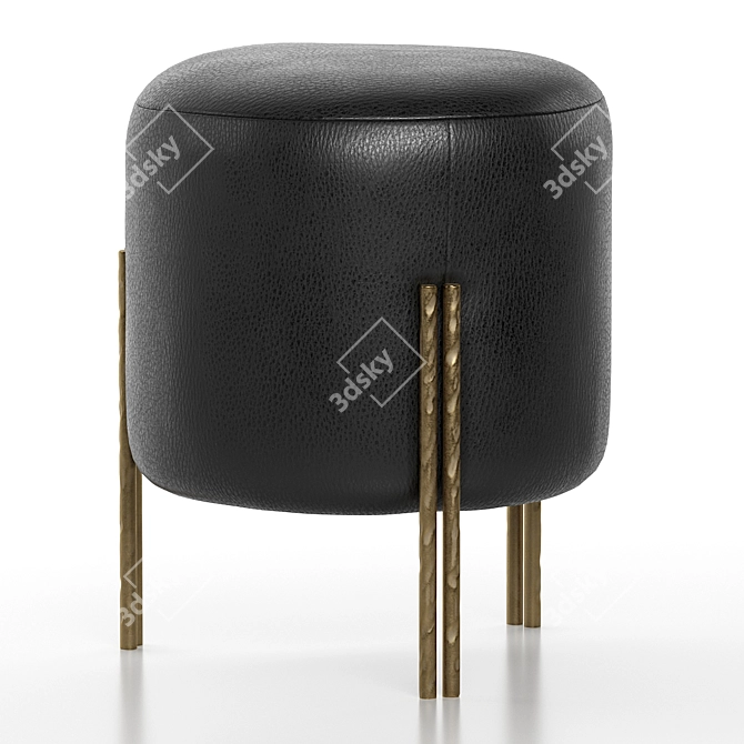 Modern Melange Foot Stool Home 3D model image 4