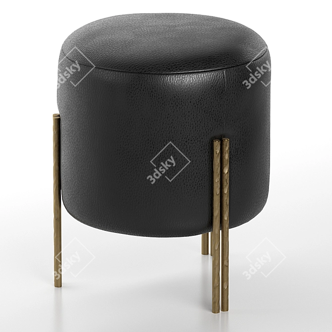 Modern Melange Foot Stool Home 3D model image 6