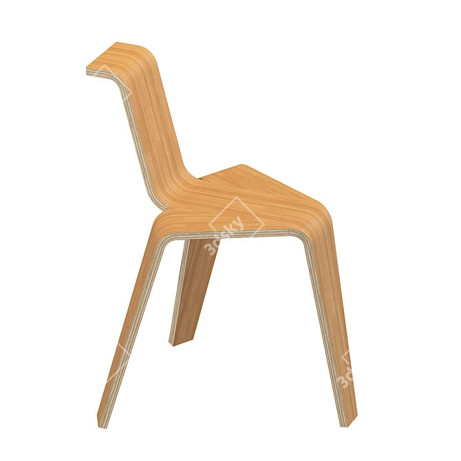 Modern Designer Aka Stool 3D model image 1